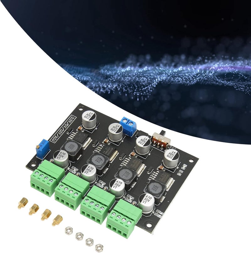 Naroote Multi Channel Power Supply Module 3.3V 5V 12V ADJ Voltage Output Power Module 4 LM 2596 Instrument PCB Board - Image 2